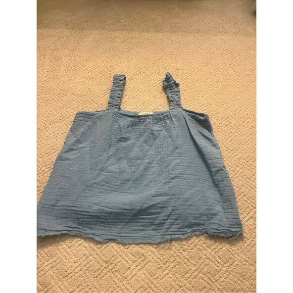 Stark Tops - Stark X Cotton Gauze Ruffled Tank Top
